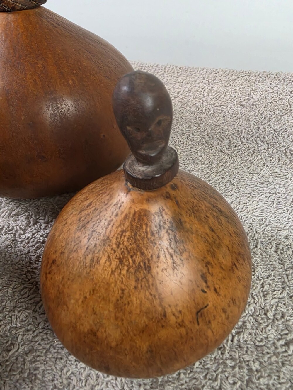 Set of 3 Traditional Calabash Medicine Containers With Wooden Stoppers - Picture 5 of 13